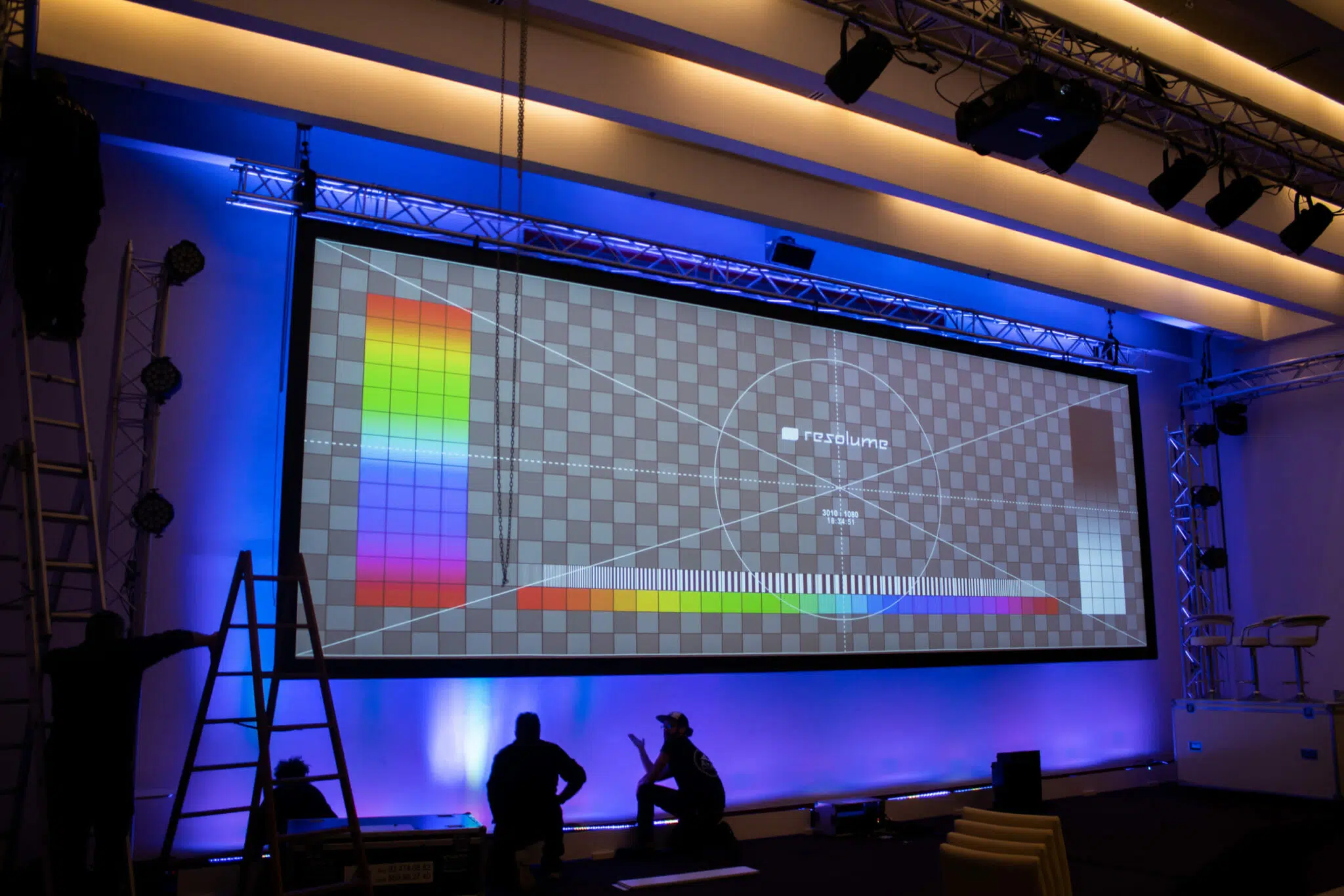 Audio visual technology setup in action